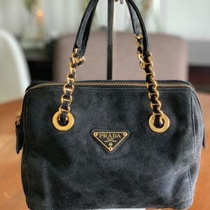 Prada suede mini bag